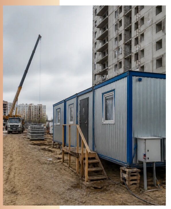 Аренда строительных вагончиков для рабочих в Октябрьском